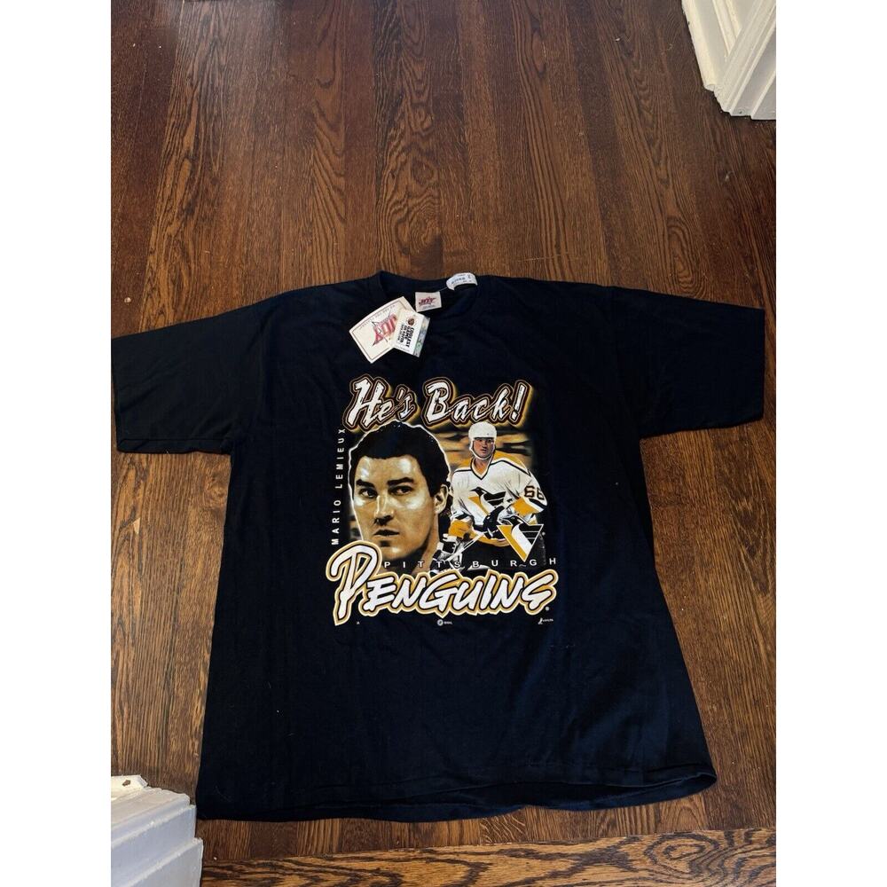 Mens Mario Lemieux vintage shirt size 2XL NWT He's Back!